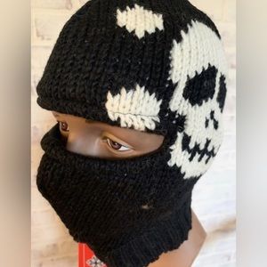 Unisex woolen face mask ski mask black balaclava high quality knit winter hat